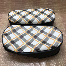 1967 Honda Monkey Z50 Z50M Seat Cover. Orange Tartan Cover Repro To NOS Motorcycle High Quality.