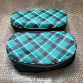 1967 Honda Monkey Z50 Z50M Seat Cover. Green Tartan Cover Repro To NOS Motorcycle High Quality.
