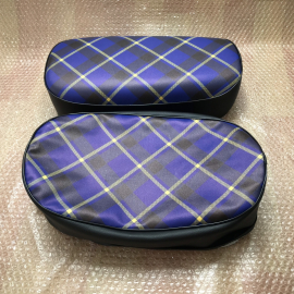 1967 Honda Monkey Z50 Z50M Seat Cover. Blue Tartan Cover Repro To NOS Motorcycle High Quality.