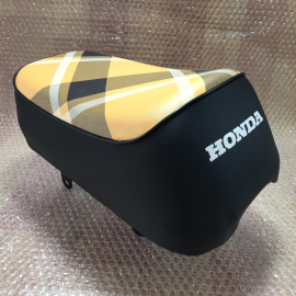 1968-1971 Honda Mini Trail Z50 Z50Z Z50A K0 K1 K2 New Seat Yellow Tartan (kiiro). Metal Pan.